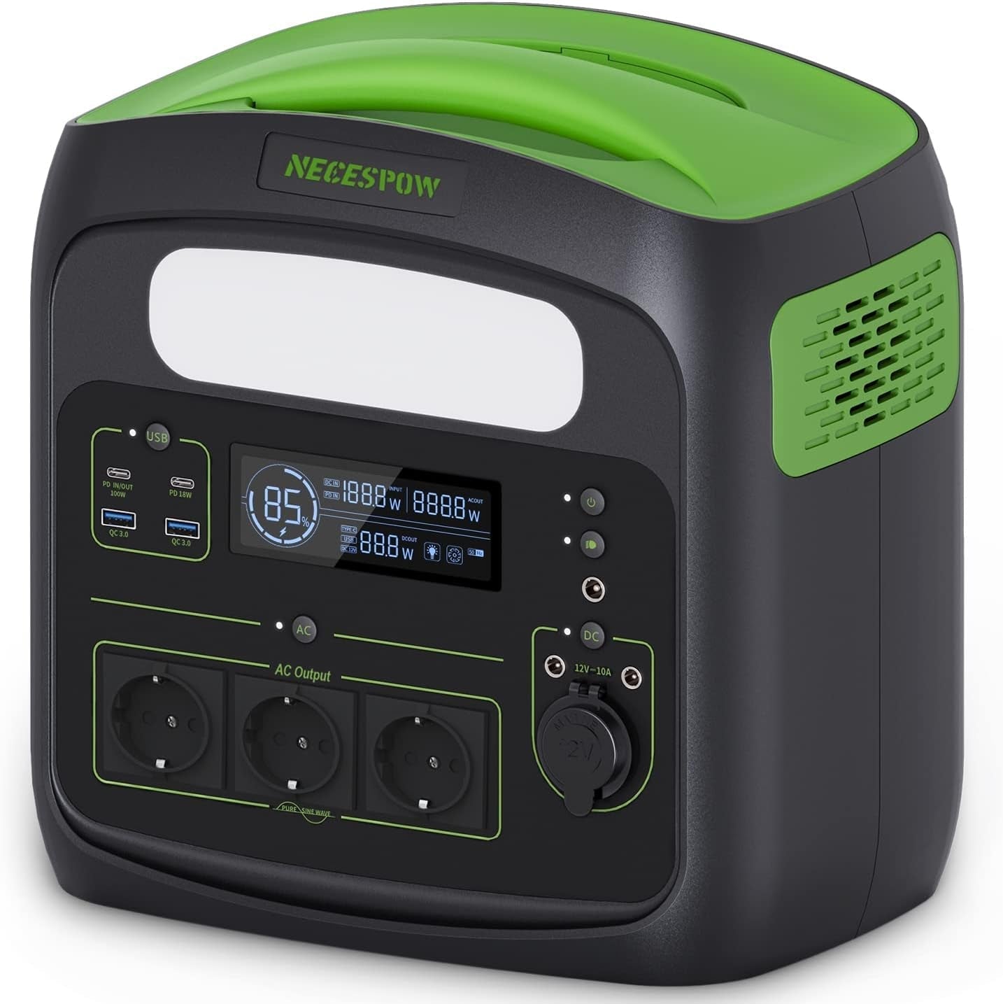 NECESPOW 700W Portable Power Station | 483.84Wh LiFePO4 Solar