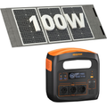 NECESPOW 1800W Portable Power Station with 100W Foldable Solar Panel on white background