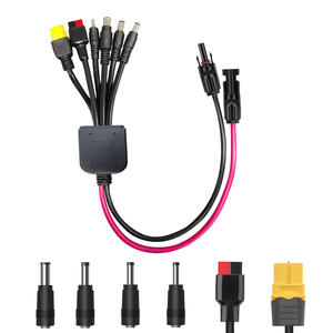 Kit de Conector Solar 6 en 1 con Conectores Hembra y Macho Compatible con Paneles Solares y Estaciones de Energía