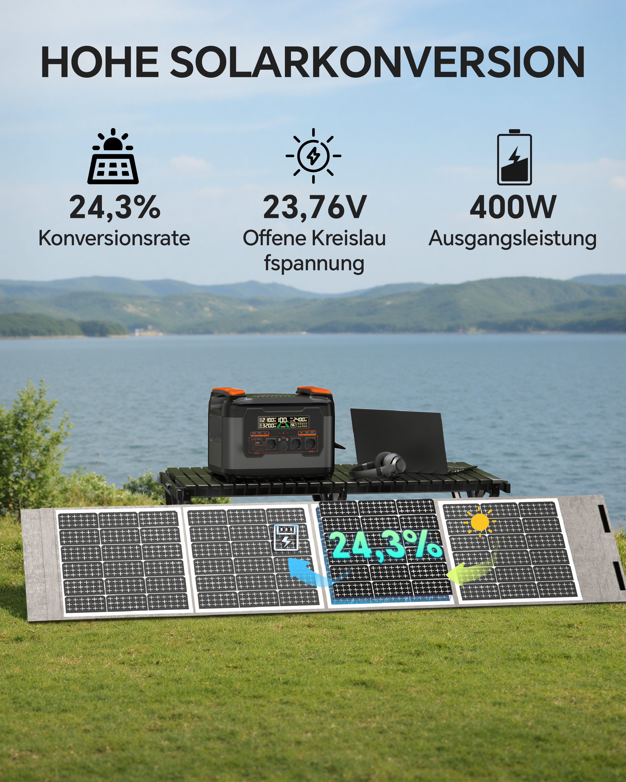 400W Foldable Solar Panel