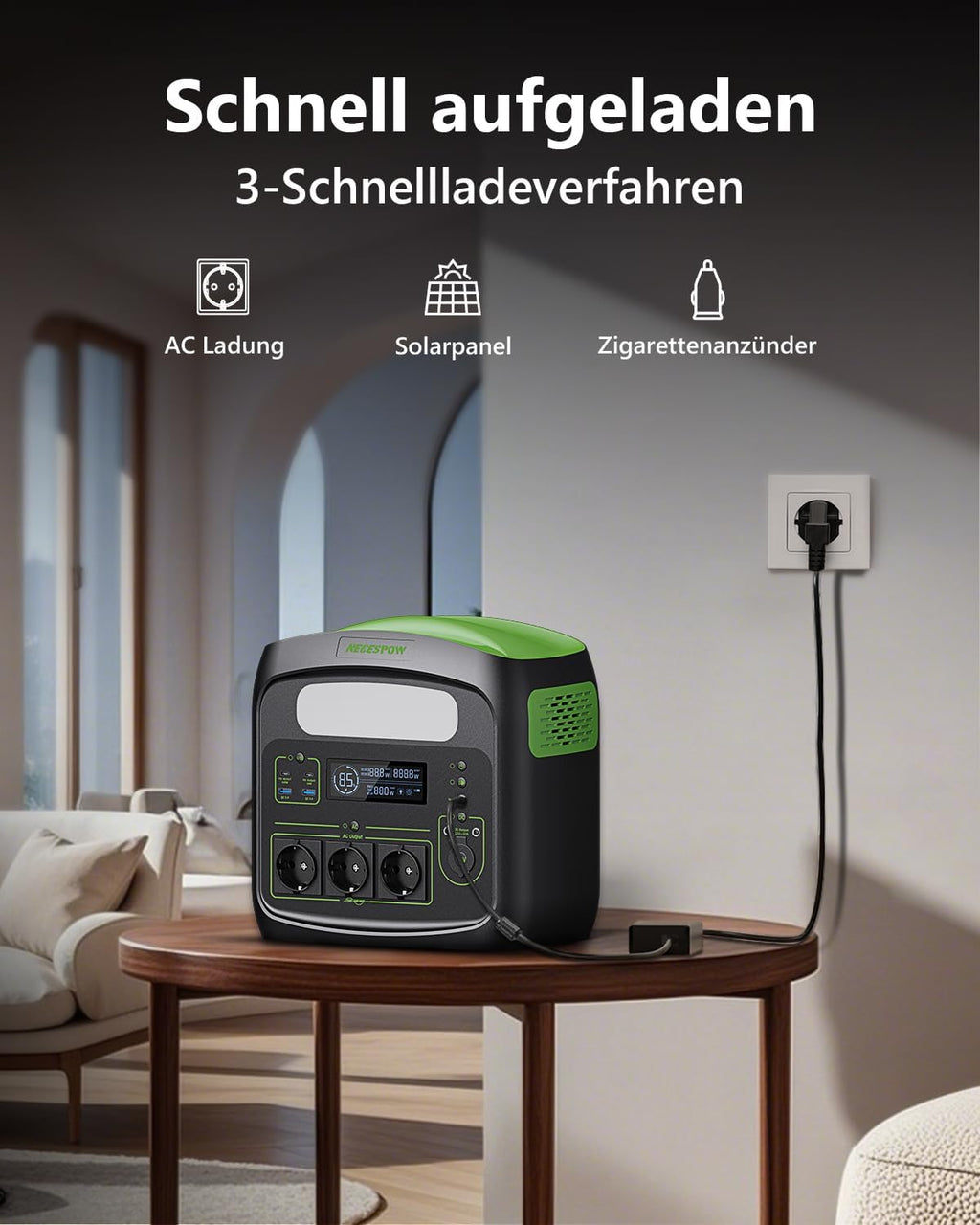 Portable Power Station N7576 700W (Peak 1400W) 483.84Wh AC Sockets x 3, Power Station LiFePO4 Battery Pure Sine Wave, USB-C PD100W Output, Solar Generator for Camping Home CPAP