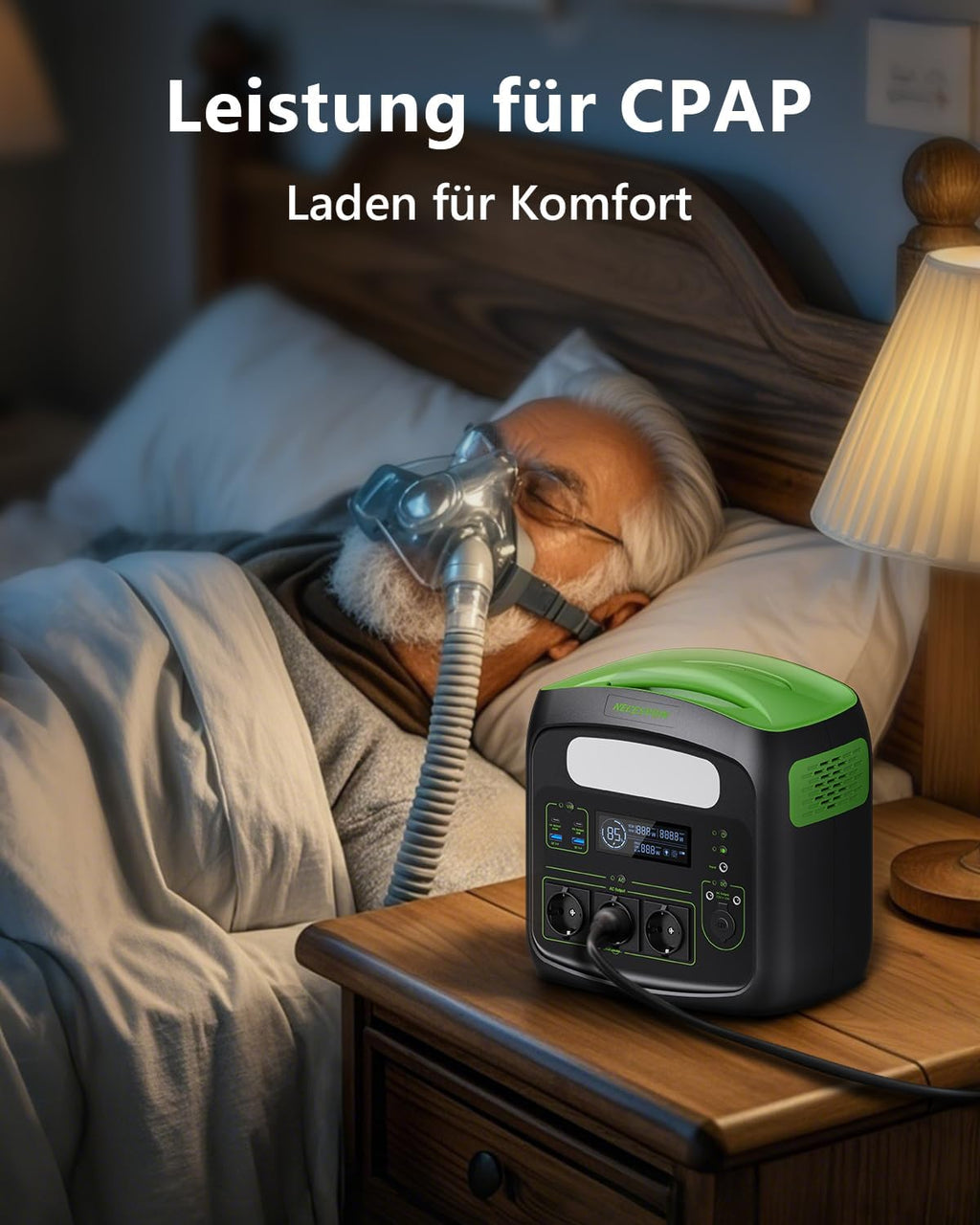Portable Power Station N7576 700W (Peak 1400W) 483.84Wh AC Sockets x 3, Power Station LiFePO4 Battery Pure Sine Wave, USB-C PD100W Output, Solar Generator for Camping Home CPAP
