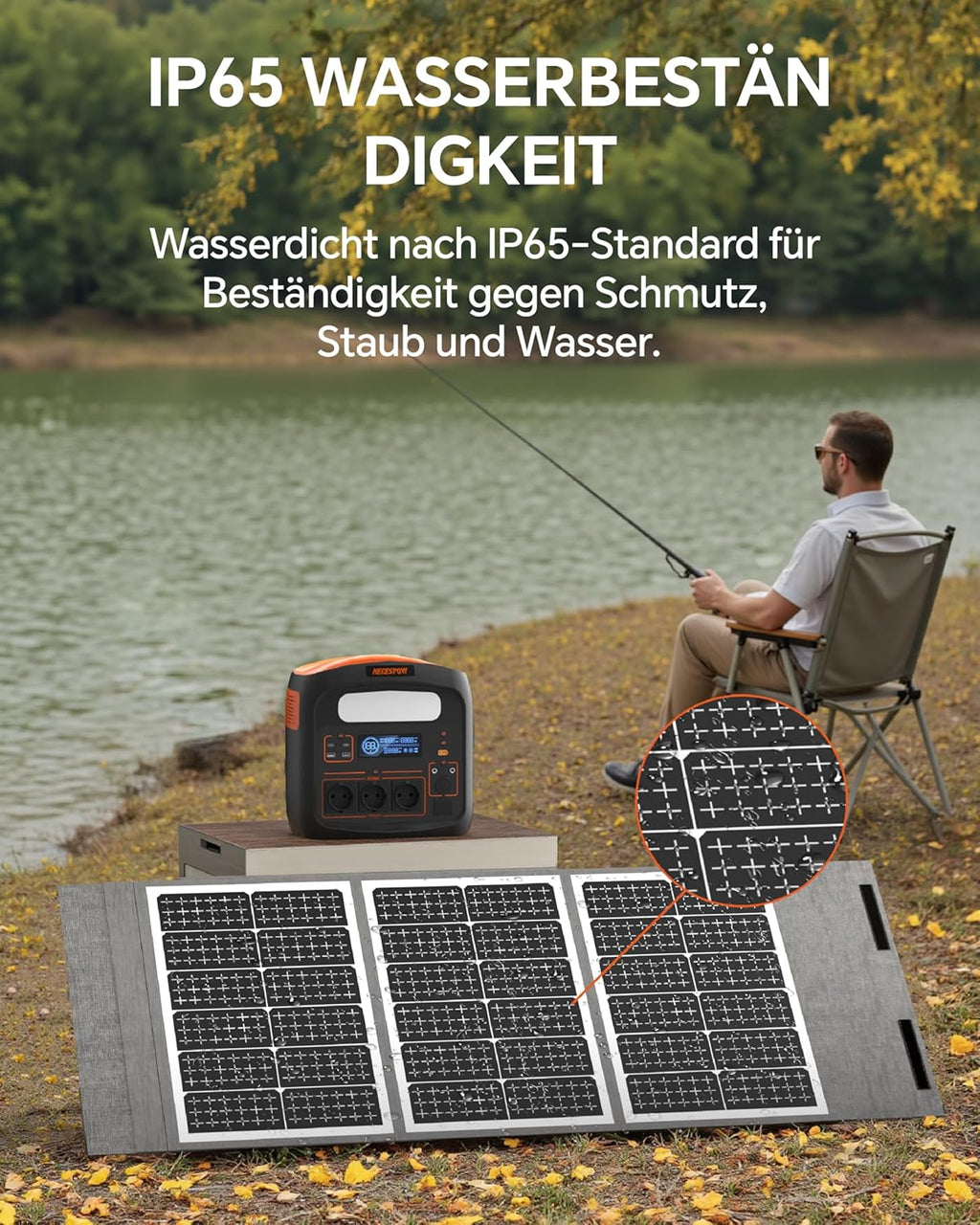 1800W Portable Power Station with Solar Panels, Solar Generator for Camping, Emergency Power, Outdoor